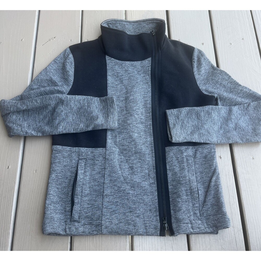 ARMANI Exchange AX Men's Unisex Short Jacket Zipper Front Black Grey Size Medium